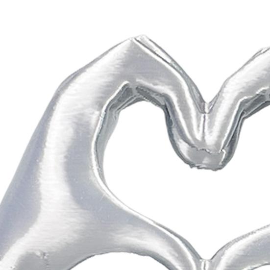 3D Printed Love Gesture Figurine Love Heart Hand Shape Statue Sculpture Home Office Wedding Party Desktop Decoration Ornament