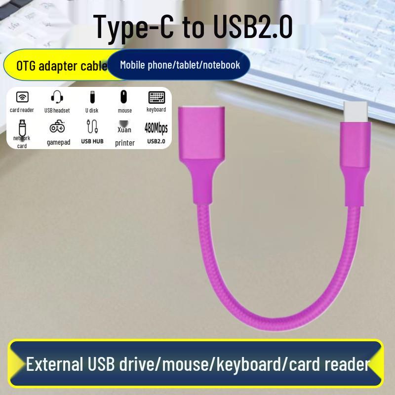 High-Speed Type-C To USB 3.0 OTG Adapter Cable for Mobile, Mouse, and Car Computer Connections