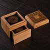 Bamboo Incense Burner Two Layers Home Studio Incense Storage Box Burner