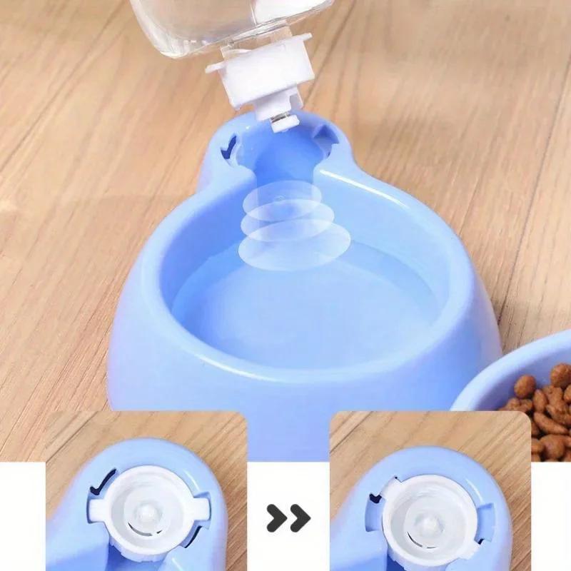 Cat Pet Automatic Feeder Water Dispenser Cute Mushroom Large Capacity Food Container Anti Spill Pet Bowl Water Storage supplies