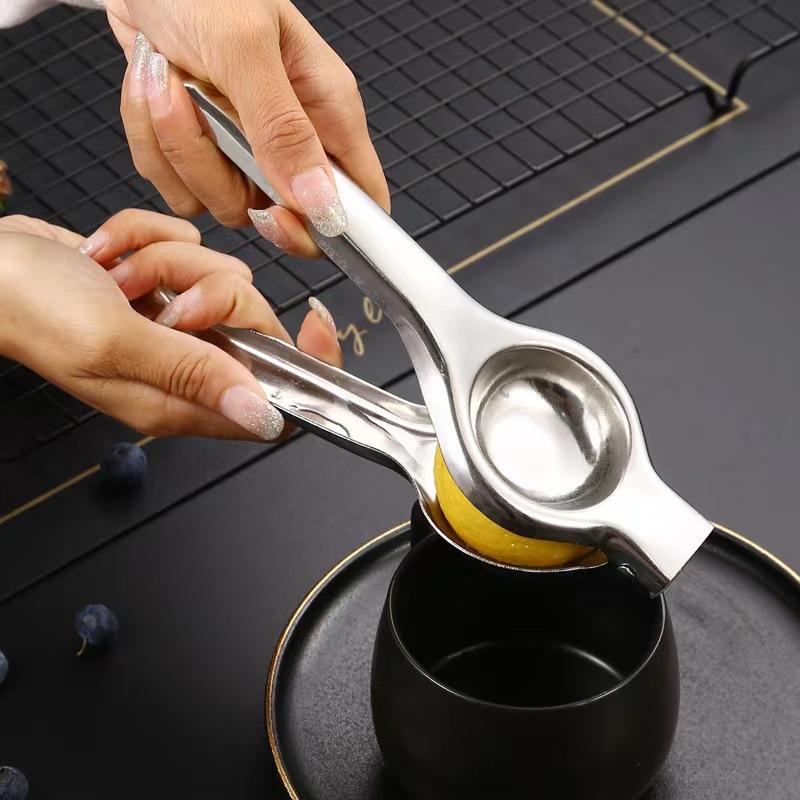 Stainless steel manual lemon clamp juicer squeeze lemon juice artifact home hand pressure mini small juicer