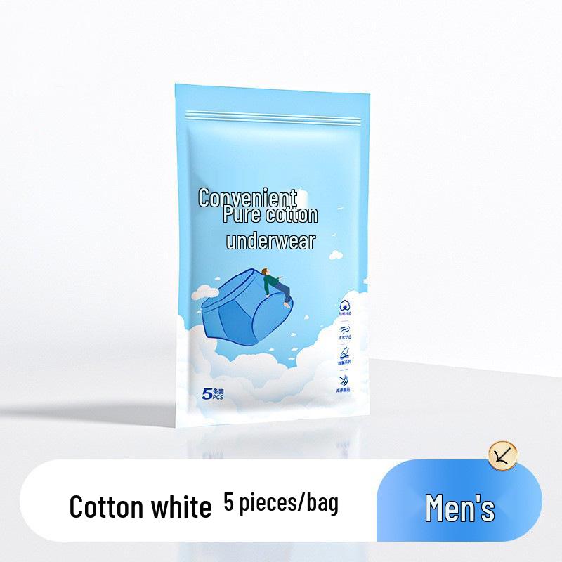 Supermarkt Herren- & Damen Einweg-Baumwollunterwäsche, einzeln verpackt, steril, Übergröße, reisefreundliche Slips.