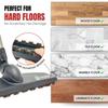 For Miele Hardwood Floor Brush Head – 12” Parquet Twister with Soft Horsehair Bristles,  – Compatible with Miele C1, C2, C3 Canister Vacuums