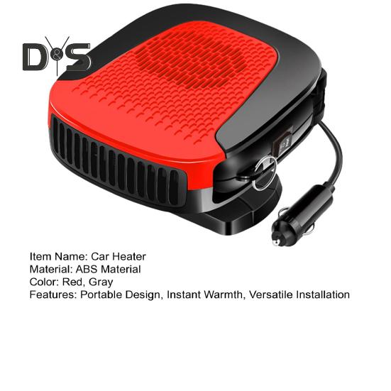Car Heater Fan Defroster 12V Portable Windshield Defogger Fast Heating with Igniter Port Overheating Protection Low Noise Compact Cooling Fans for