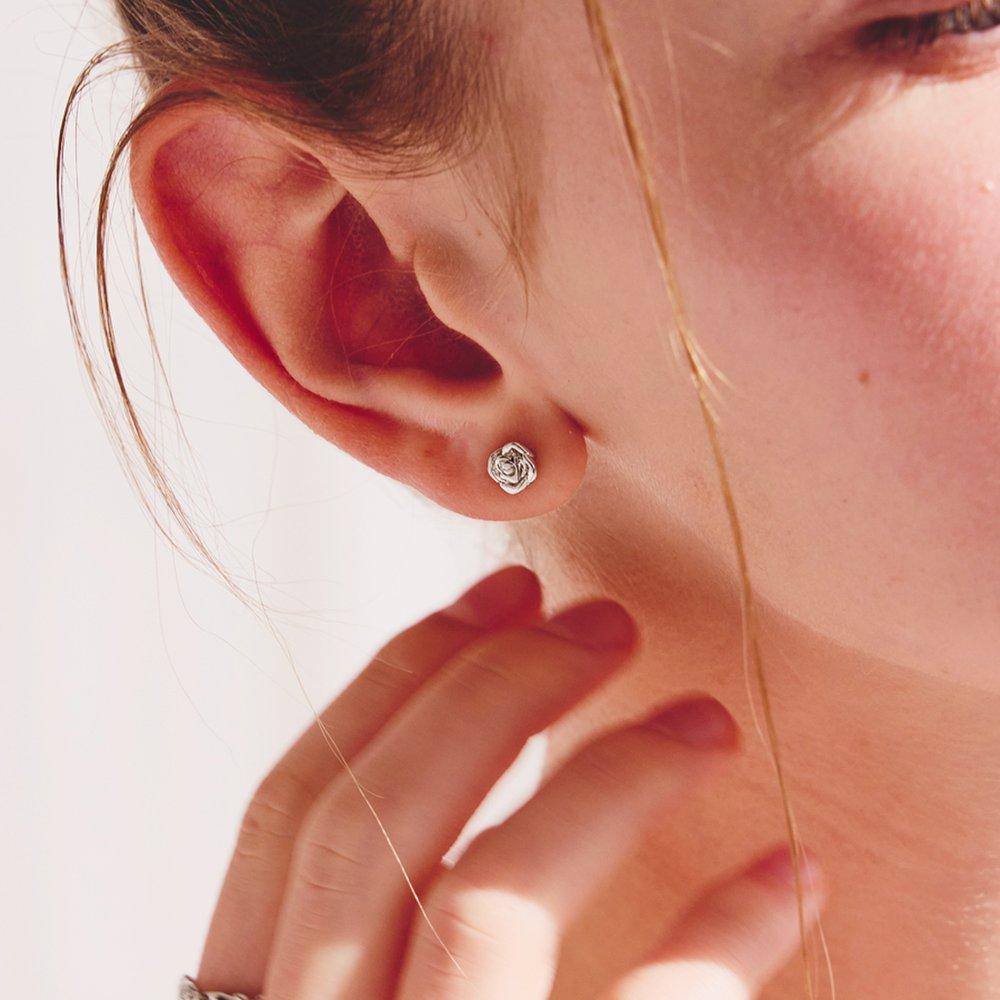 [Sold Out Item] Rose Silver Earrings