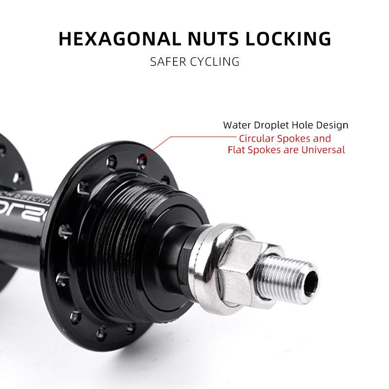 POLSO FH009 Fixed Gear Bike Hub 20H 24H 32H Single Speed Track Cycling Hubs Fixie Parts