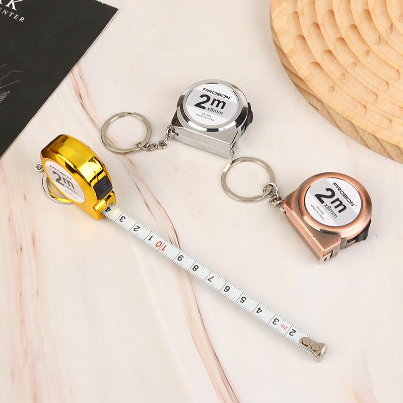 Mini Small Portable Tape Measure Portable Key Chain 2 M Ruler Household Steel Tape Measure