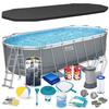 Piscină de Grădină cu Cadru 549 X 274 X 122 Cm 17-În-1 Bestway 56710
