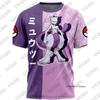 Nuova T-shirt Estiva Pokémon Gengar Stampa Cartone Animato Unisex Manica Corta Cosplay Tee Casual Oversize Top per Bambini/Adulti