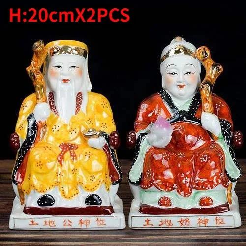 Jixiang Feng Shui Buddha Ceramic Land Lord Earth Goddess 6-42-inch Land Lord Earth Buddha Craft Ornament