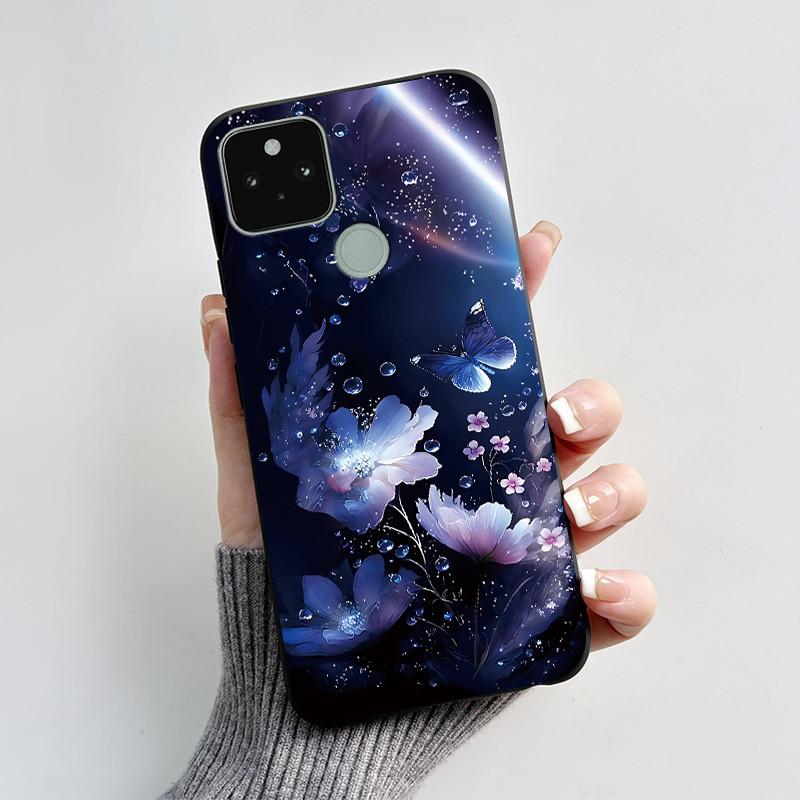 For Google Pixel 5 5A Case Cute Cat Cartoon Love Heart Silicone Soft TPU Back Cover For Pixel 5 5a Shockproof Protective Coque
