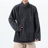 Autumn Traditional Chinese Hanfu Men Long Sleeve Shirt Diagonal Closure Tang Dynasty Ancient Robe Man Inner Wear Taoist Costume