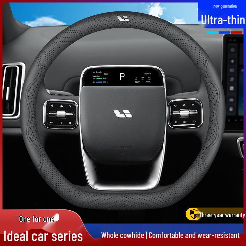 Universal Ultra-Thin Leather Steering Wheel Cover for Ideal i6/i8/L Series