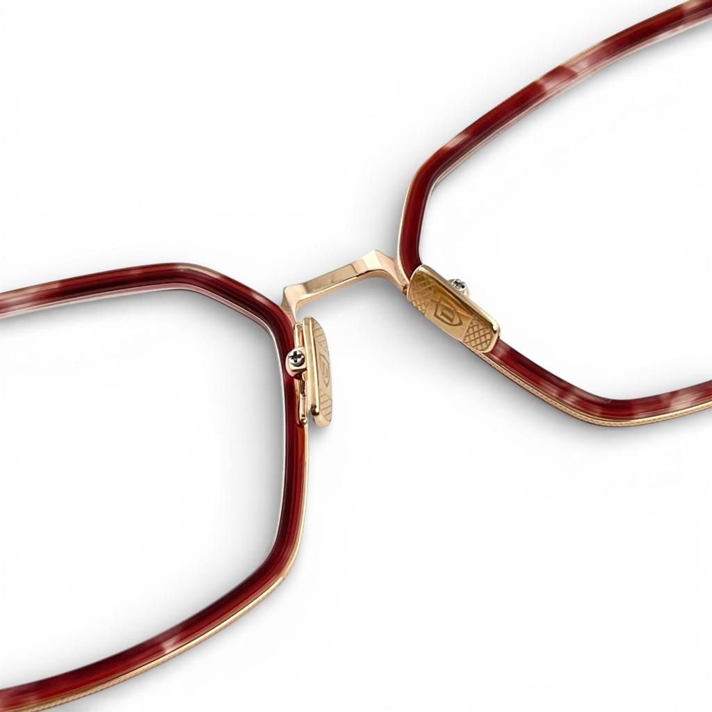 Excellent DITA Glasses BEHCKA Square Rose gold titanium Women DTX196 Used