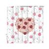 Bathroom Waterproof Curtain Digital Printing Valentine'S Day Love Shower Curtain Free Punching Toilet Partition Curtain Shower Cloth