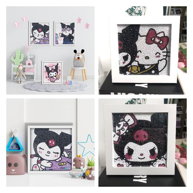 Neues Cartoon-PVC-Stick-Diamantgemälde mit Kunststoffrahmen Perfektes Geburtstagsgeschenk für Kinder und Erwachsene