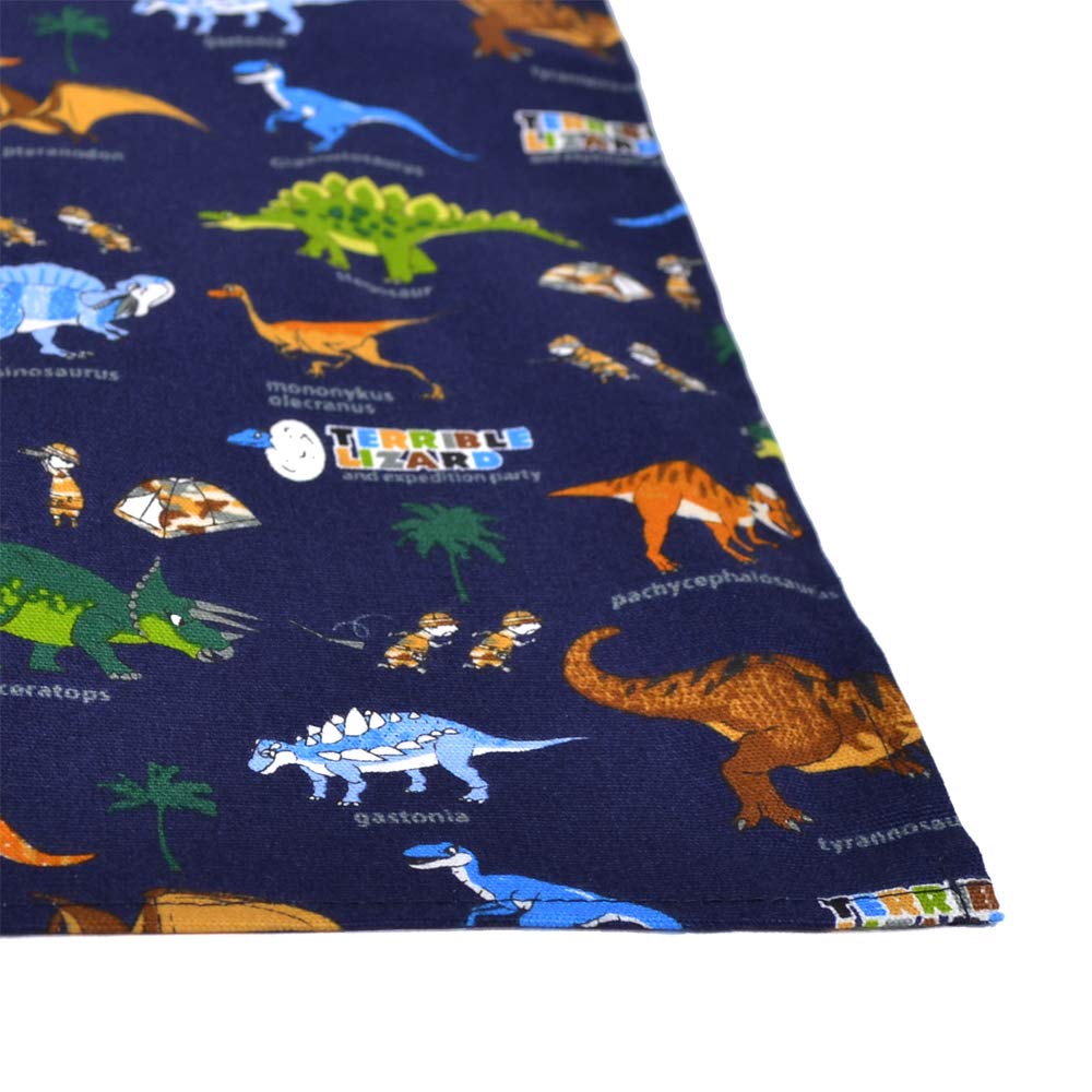 COLORFUL CANDY STYLE Lunch Cloths for Boys, Set of 2, School Lunch Napkins, Lunch Box, Standard Size, 45x45cm, Square, Discover Explore Dinosaur