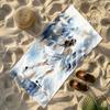 Watercolor Figure Skating Beach Towel Patterned Sunscreen And Windproof Suitable For Swimming Pool Camping Travel