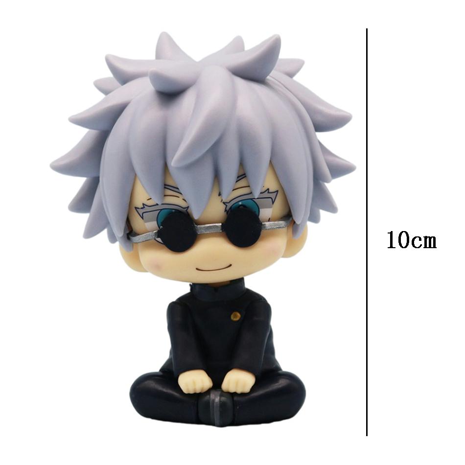 Anime Mignon Fushiguro Toji Jujutsu Kaisen Figurine Gojo Satoru Figurine d'Action Poupée Version Q Statue Geto Suguru 10cm Modèle PVC Jouets