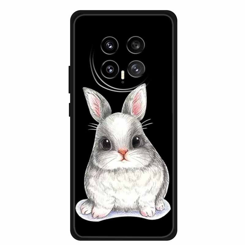 Black Silicone Case For Honor Magic8 Pro Case Cartoon Cat Soft Back Cover For Honor Magic 8 5G Pro Phone Case Coque Funda Para