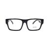 Prada Fashionable Business Executive Version Rectangular Optical Frame Men's Style Black 55 In Original Box and Bag