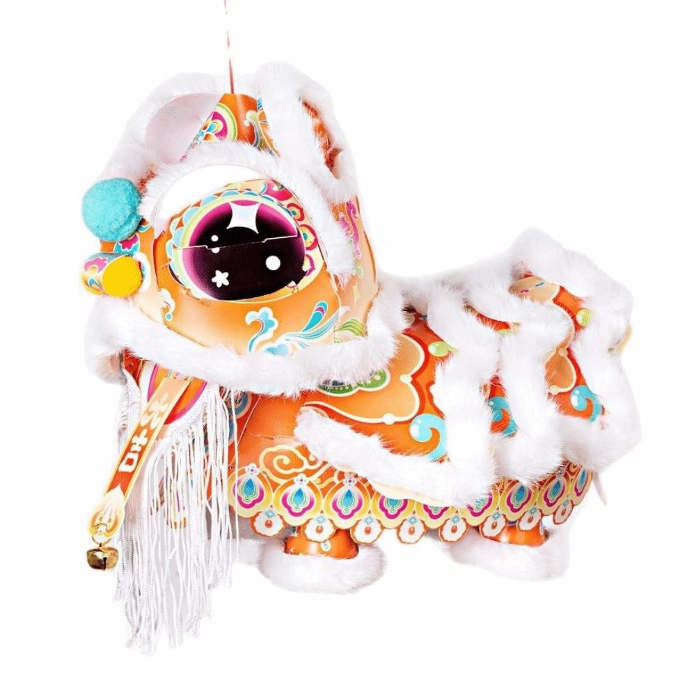 DIY Material Package New Year Lion Dance Lantern Waterproof Festival Atmosphere Ancient New Year Lantern with Tassel