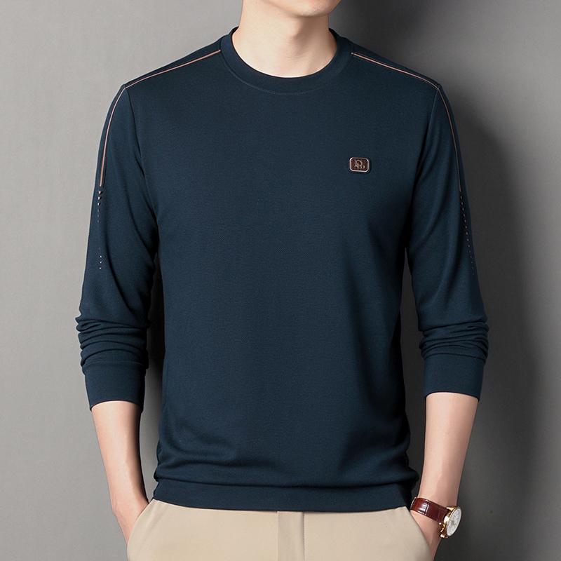 Woodpecker Men's Autumn Long Sleeve Round Neck Casual Base Shirt