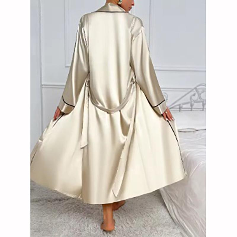 Women's Pajamas Set Long Sleeve Comfortable Loose Slip Skirt Women's Pajamas