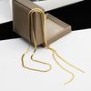 Stainless Steel Geometric Triangular Pendant Necklaces for Women Men Classic Long Chain Smooth Necklaces Jewelry Accessories