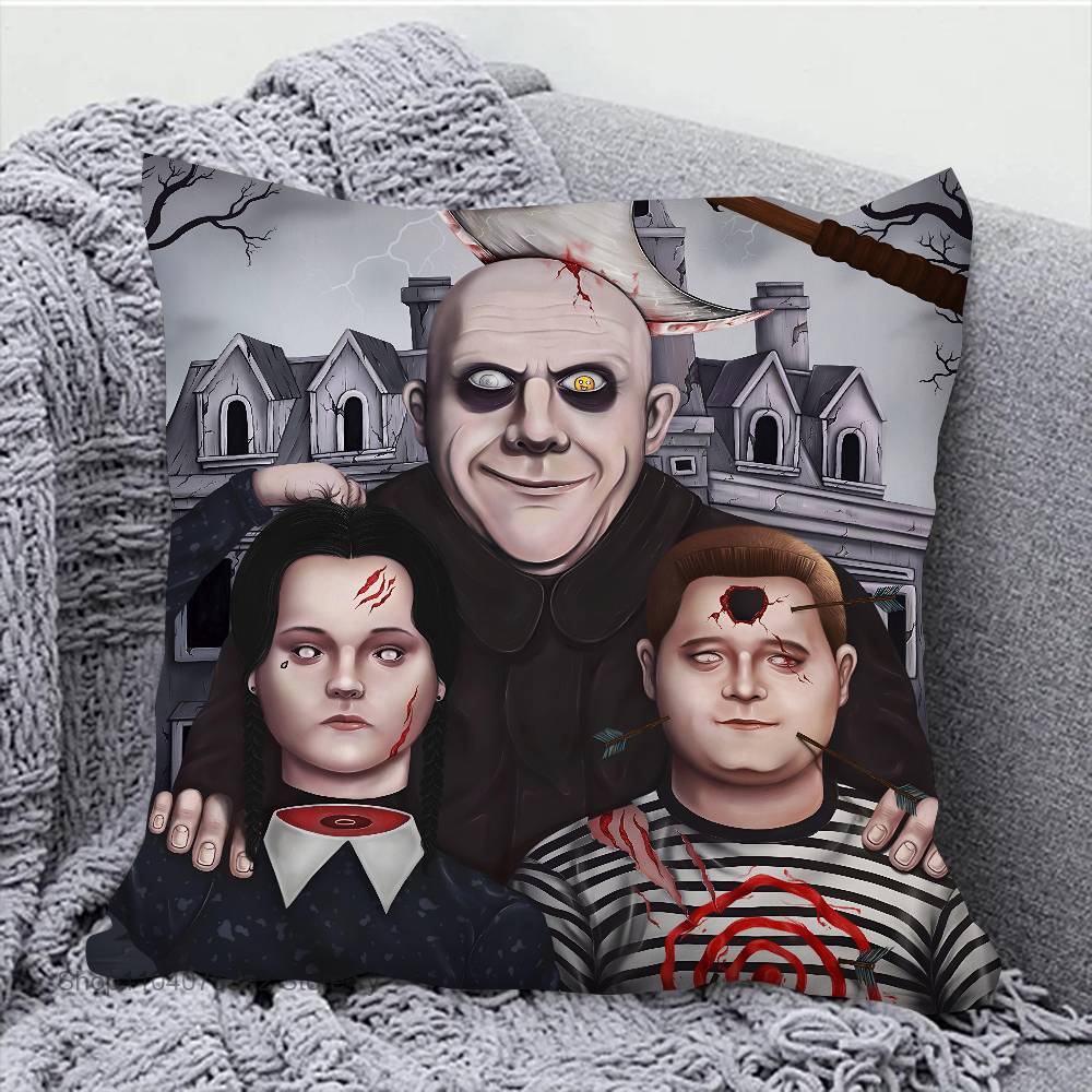 Movie Wednesday Classic Movie Pillow Case Square Pillow Bedroom Sofa Leisure Comfort Cushion Car Living Room Home Decoration