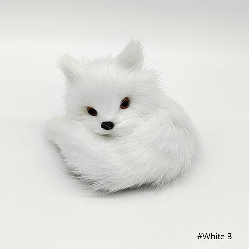 Simulation Mini Fox Model Cute Imitation Fox Ornaments Christmas Gift Children Birthday Gifts Home Decoration Figures Craft