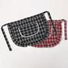 Apron Square Check Half Waist Apron Cotton Material Stain Resistant Breathable Home Cooking Work Clothes Kitchen Accessories