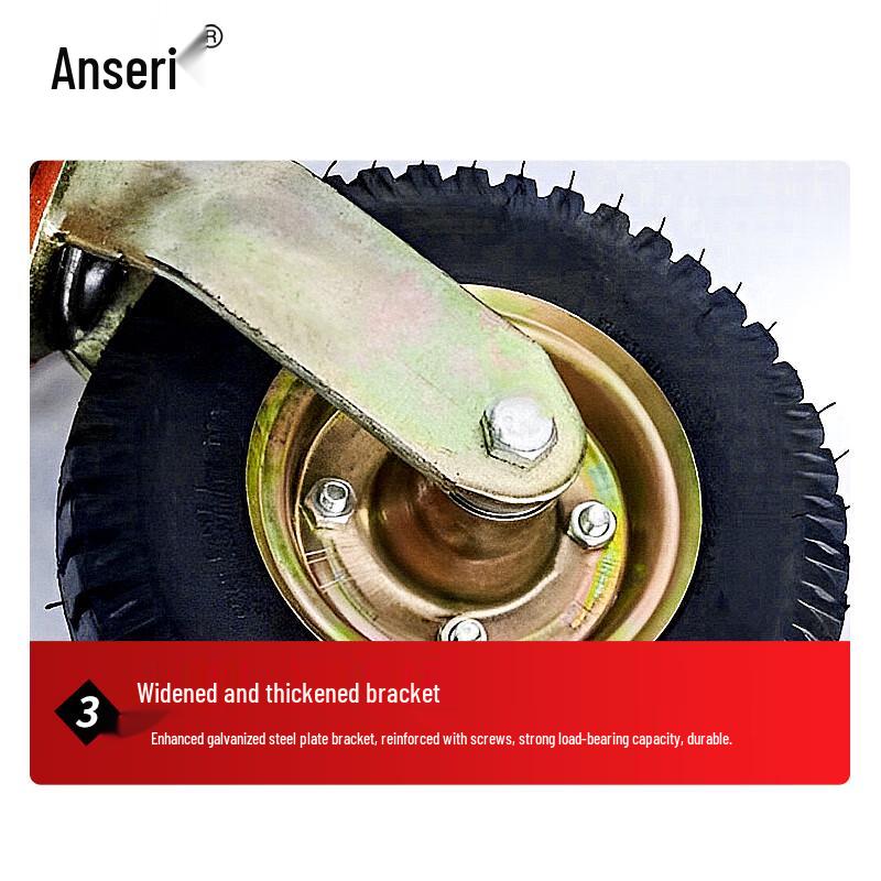 10-inch Heavy-Duty Pneumatic Swivel Caster Wheel