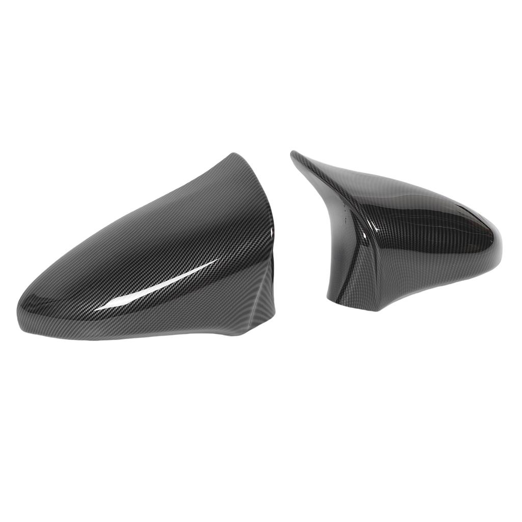 2PCS Rearview Mirror Cap Carbon Fiber Pattern Door Wing Rear View Mirror Cover Replacement for