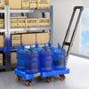 Upgraded Non-Slip Foldable Flat Cart: Extra-Thick, Portable, Retractable Household Pull Cart