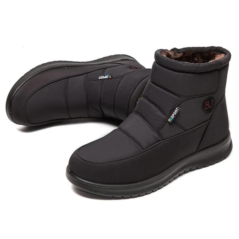 Women's Boots 2025 Winter Shoes For Women Ankle Boots Warm Fur Botas Mujer Waterproof Low Heels Snow Boots Winter Flat Shoes