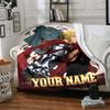 1pc Fullmetal Alchemist Blanket with Custom Name, Gift, for Men and Women, Soft Blanket, Good for Sofa Bed Couch Travel, Lightweight Flannel Blanket