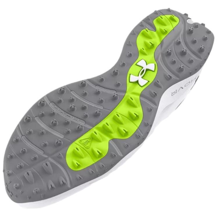Under Armour Drive Pro Spikeless Golf Wide 'White Metallic Gun Metal' Men's 3026921-100
