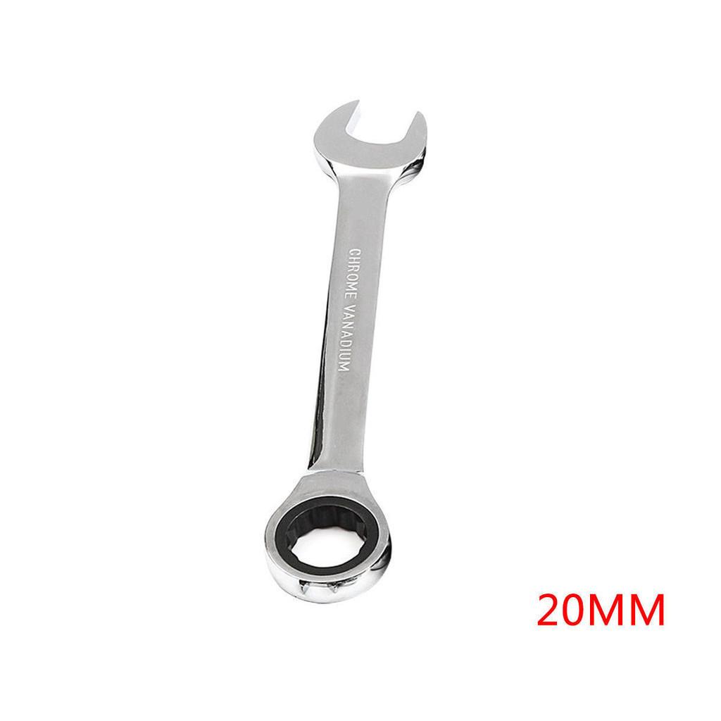 6mm-32mm Wrench Chrome Vanadium Steel Fixed Head Metric Ratchet Spanner**