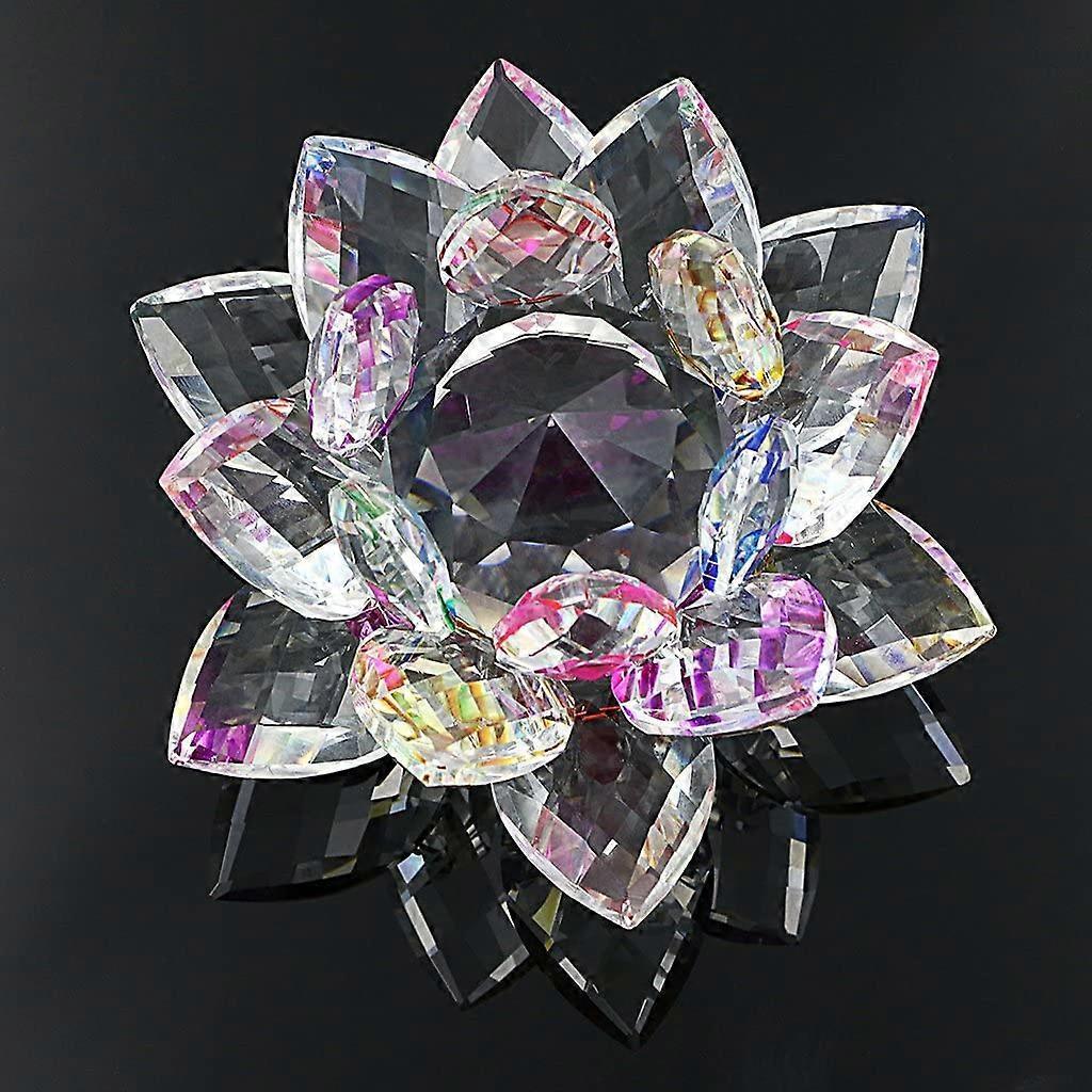 Crystal Lotus Flower - for Home Decoration, Ideal Gift for Birthdays, Parties (100mm Multicolor)