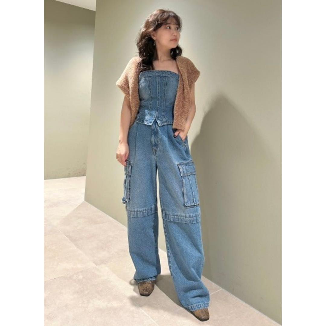 LILY BROWN cargo denim pants