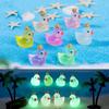 10pcs Cute Crown Small Ducks Miniature Animals Figurine Model New Mini Resin Ducks