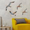 4Pcs/Set Seagull Wall Decoration Seaside Style Wall Accents Rustic Charm Handcrafted Bird Wall Hanging