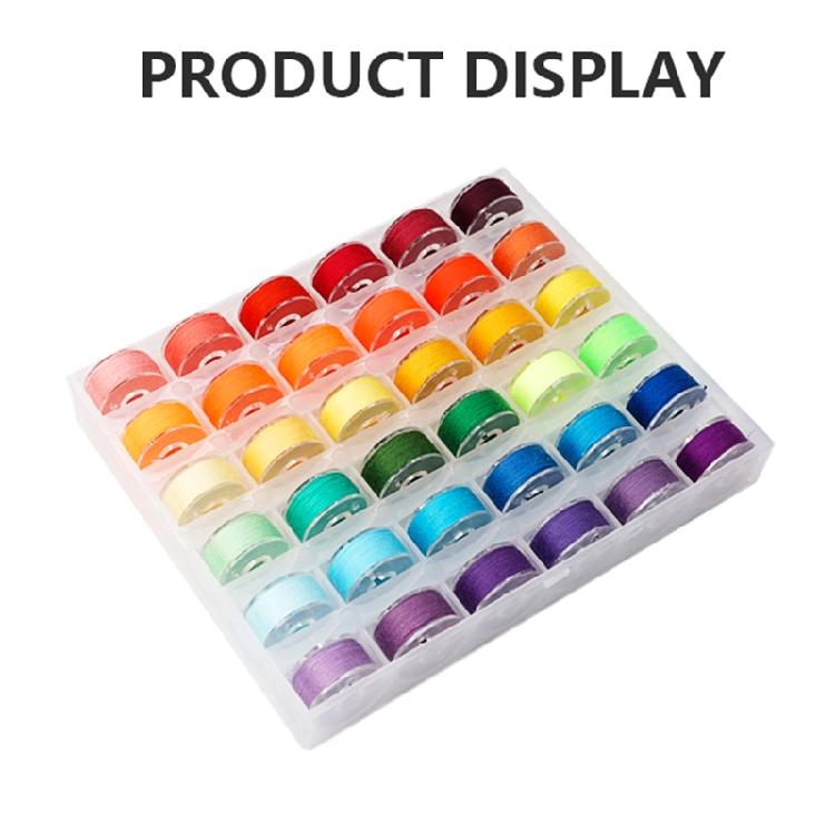 144 Colors Pre-Wound Bobbins Set with Organizer Box for Sewing Machine DIY Craft
