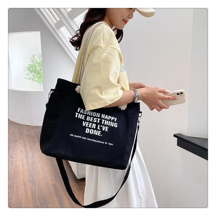 IELGY Большая вместительная сумка из холста — фото 6