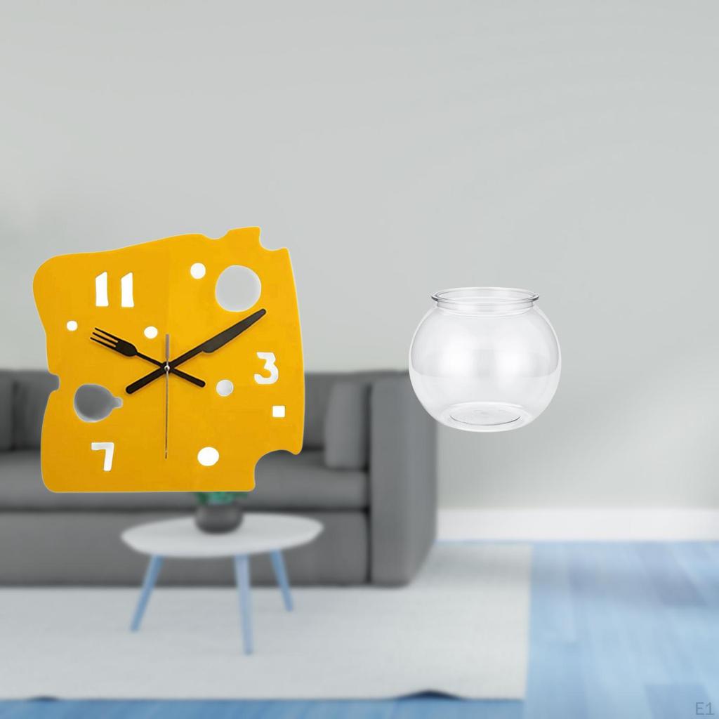 Nordic Minimalist Cheese Clock Desk Quiet Acrylic Wall Hanging for Office Bedroom