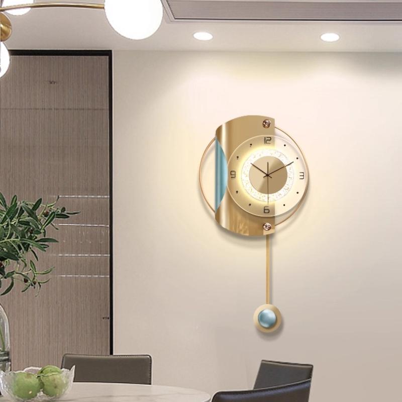 Light Luxury Fashion Wall Clock Living Room High Quality Aesthetic Interior Wall Watch Korean Design Wanduhr Room Furniture