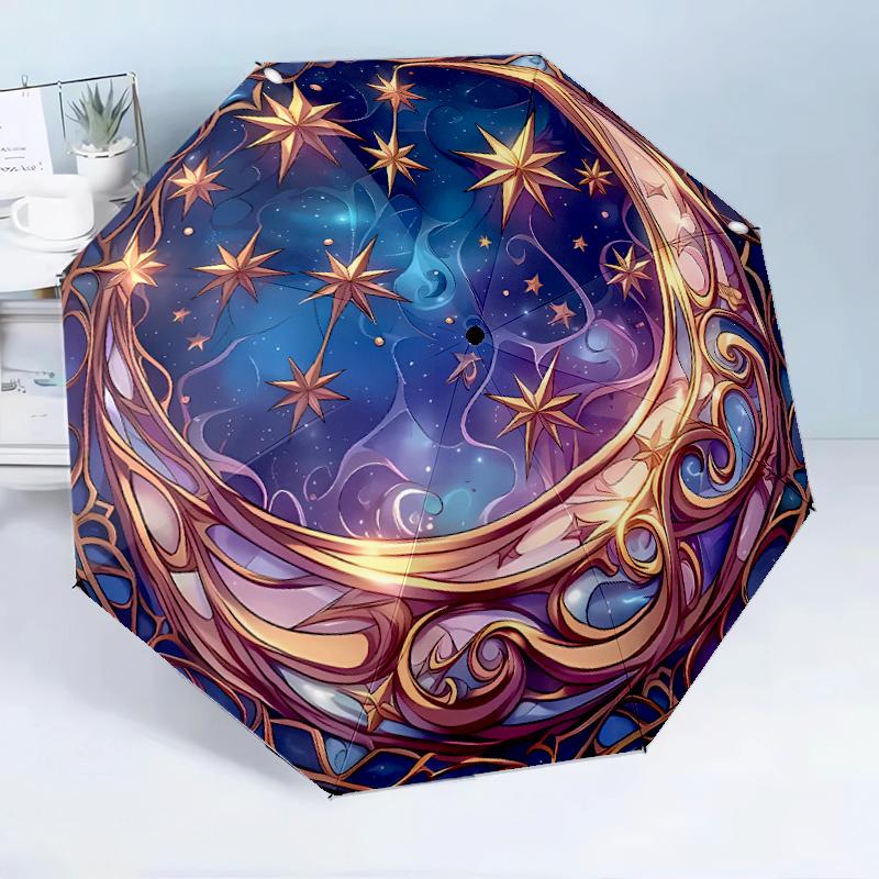 Cosmic Portal Fantasy 8-Frame for Travel, camping, Casual Lightweight Portable Umbrella, Essential for every family Holidays Birthday Gift