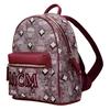 MCM Burgundy Gradient Visetos Monogram Backpack with Large 3D Logo for Daily & Street Style Use