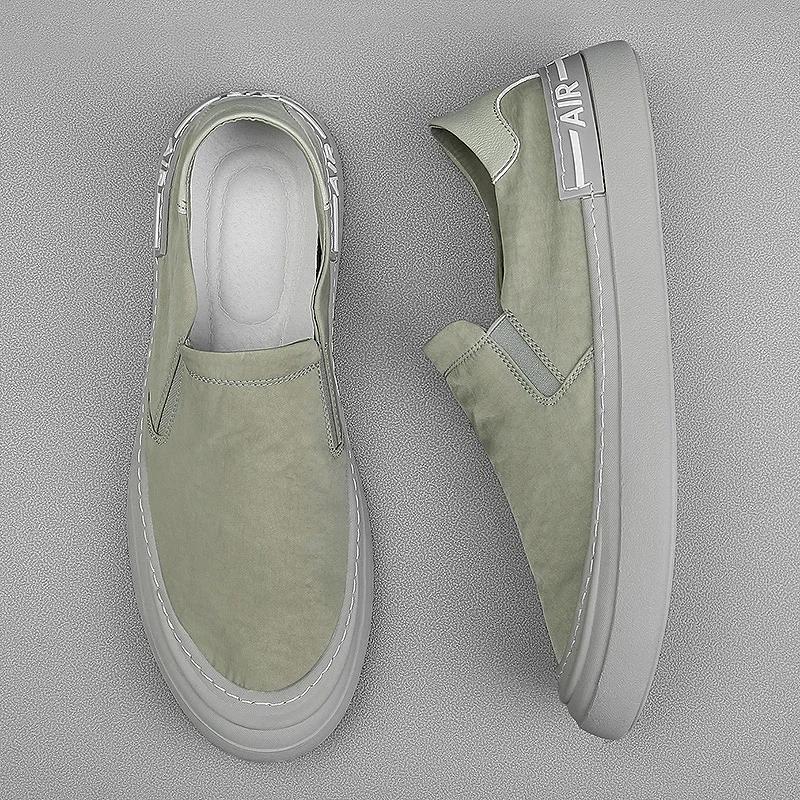 2025 Summer Men Sneakers Light Ice Silk Cloth Casual Shoes Men Breathable Walking Flat Shoes Man Loafers Zapatillas Hombre Male